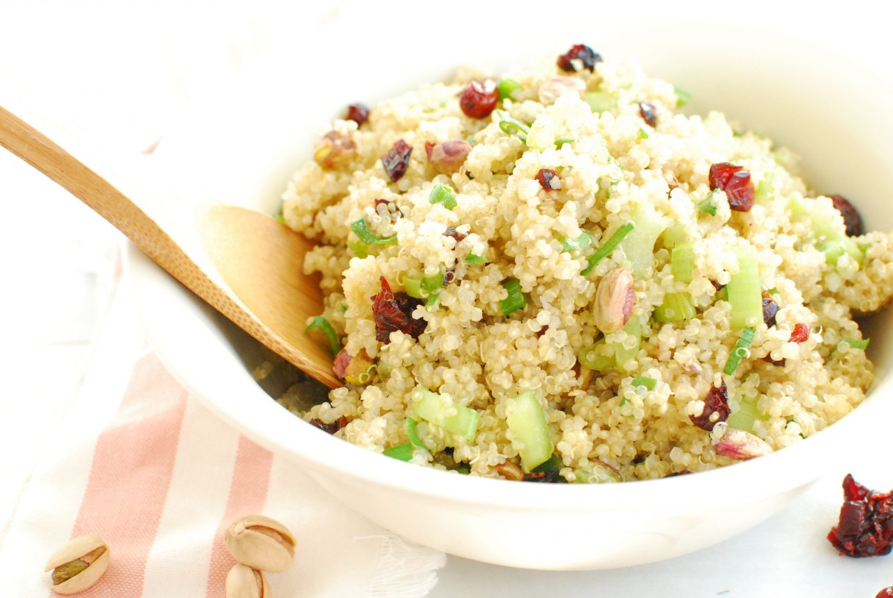 Quinoa Salad With Pistachios And Cranberries Us Cranberries 1971